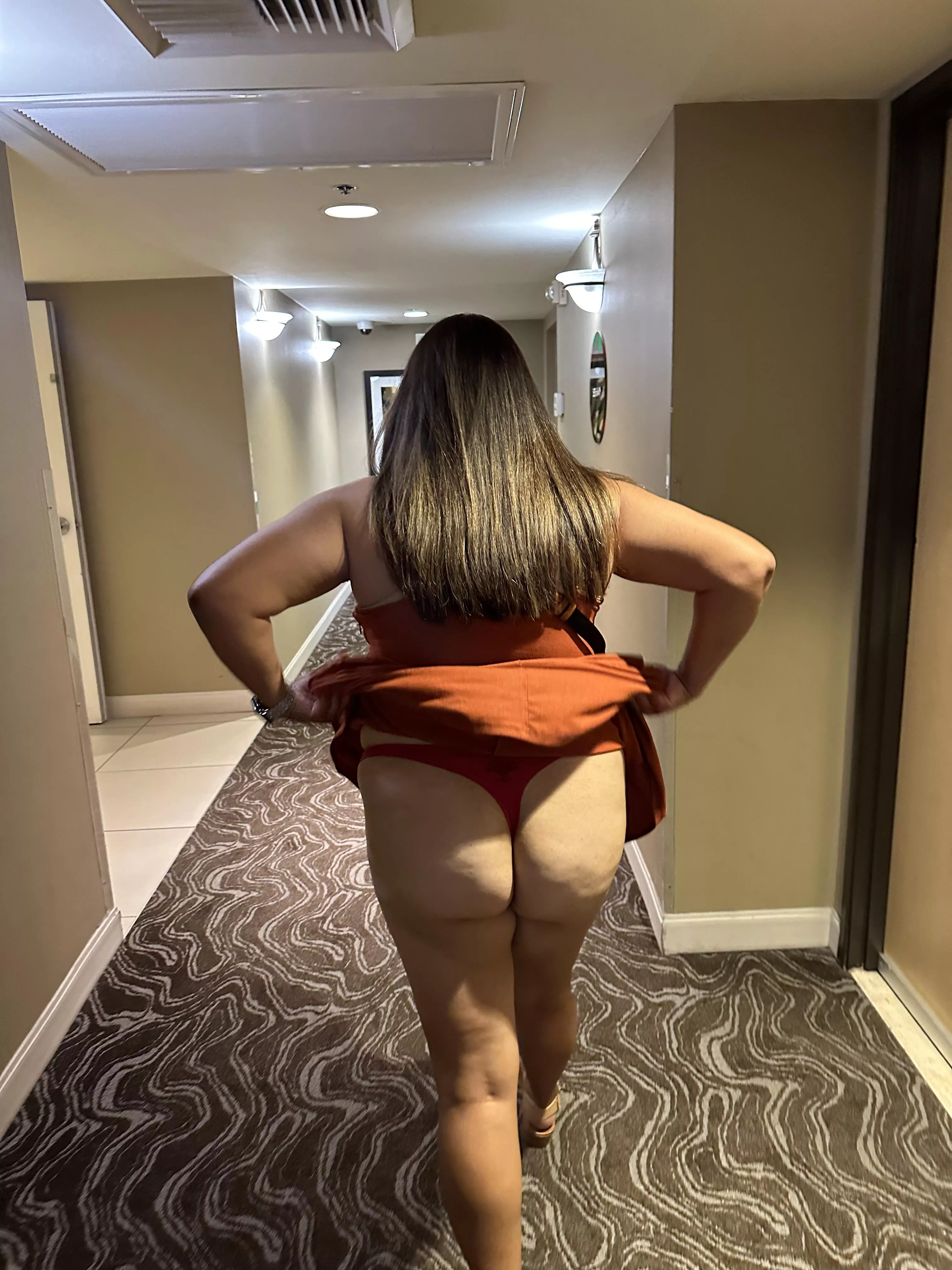 Milf wife loves to show her phat ass off. She’s 42