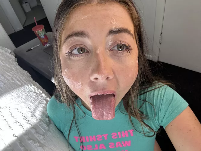 Morning load all over my face