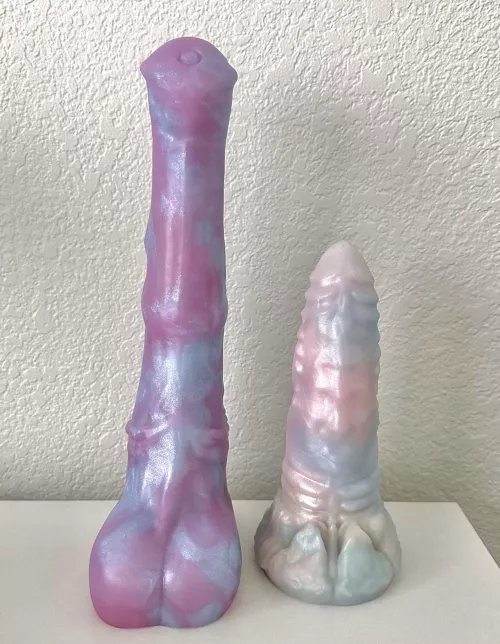 My beauties from BD’s last drop 💖 I love the shimmery pours! (Chance unflared & Clayton)