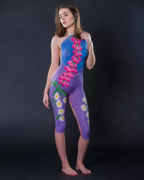My foxglove body paint design on spicyfoxglove