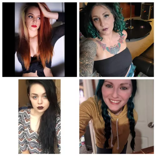 Prettiest to ugliest out of these alt babes