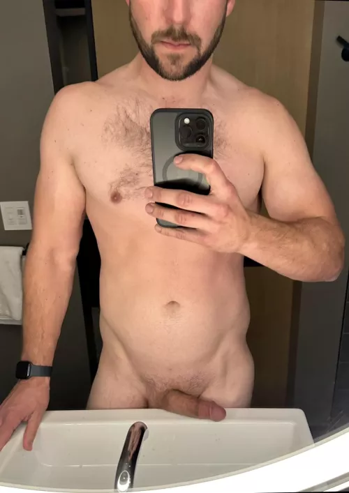 Sometimes after a long day of carrying around your cock it’s nice to just rest it on the counter