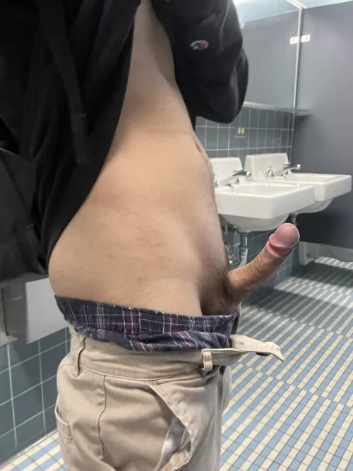 Taking my Asian cock out between classes