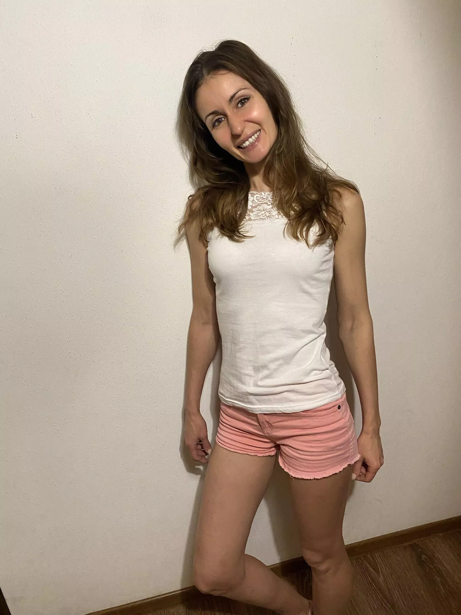 These pink shorts always hug my thighs nicely.