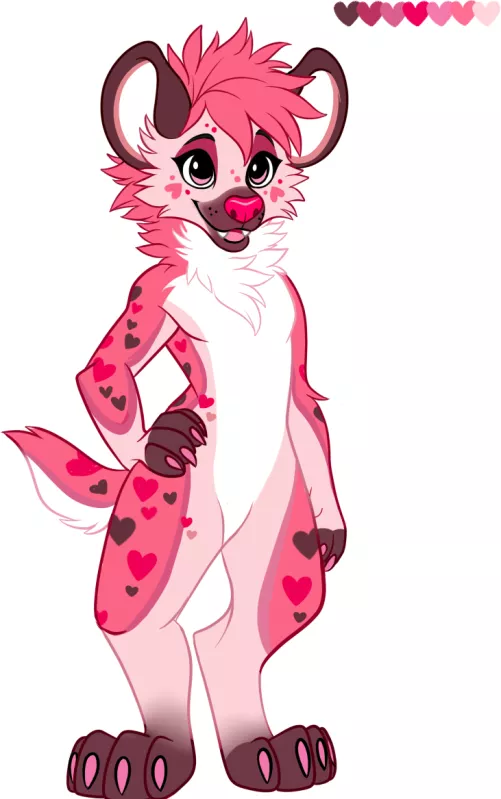 ValentiYEEN- Valentine's Day Hyena Adoptable (Art & Design by Me!)