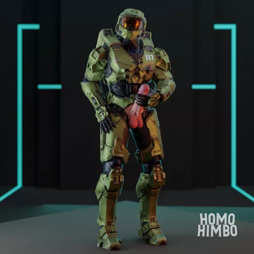We got Master Chief showing off his master cock... way-ho 😈🤤 (Twitter @HomoHimbo)