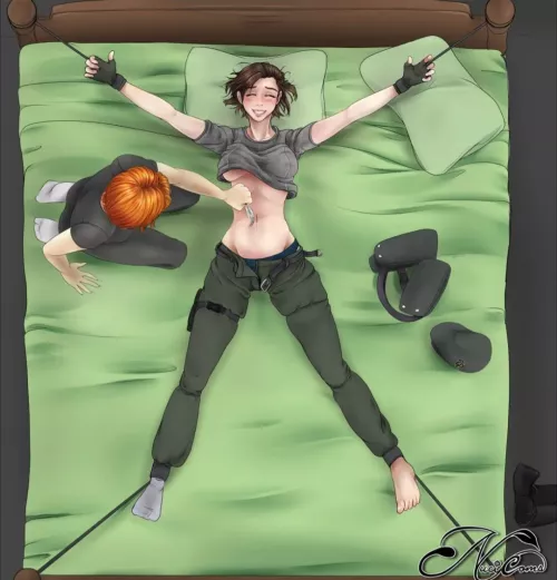 Belly button tickling