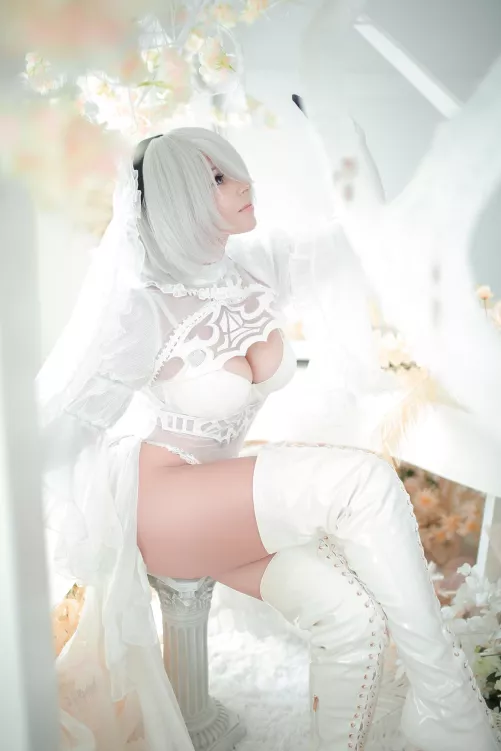 Bride 2B cosplay by Yuna Kairi