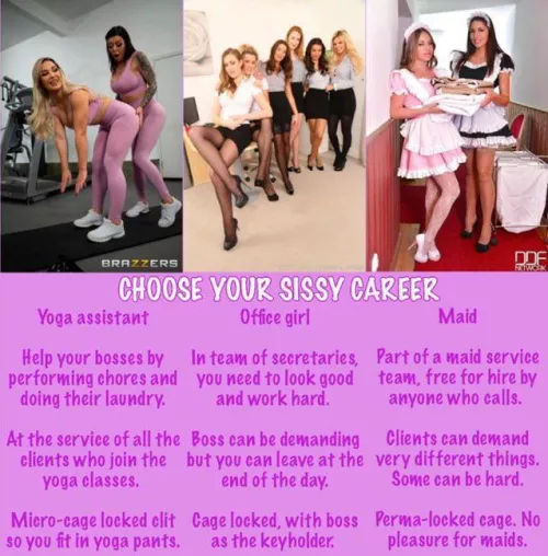 Choose your sissy career