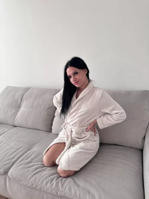 Classy and sexy in soft robe