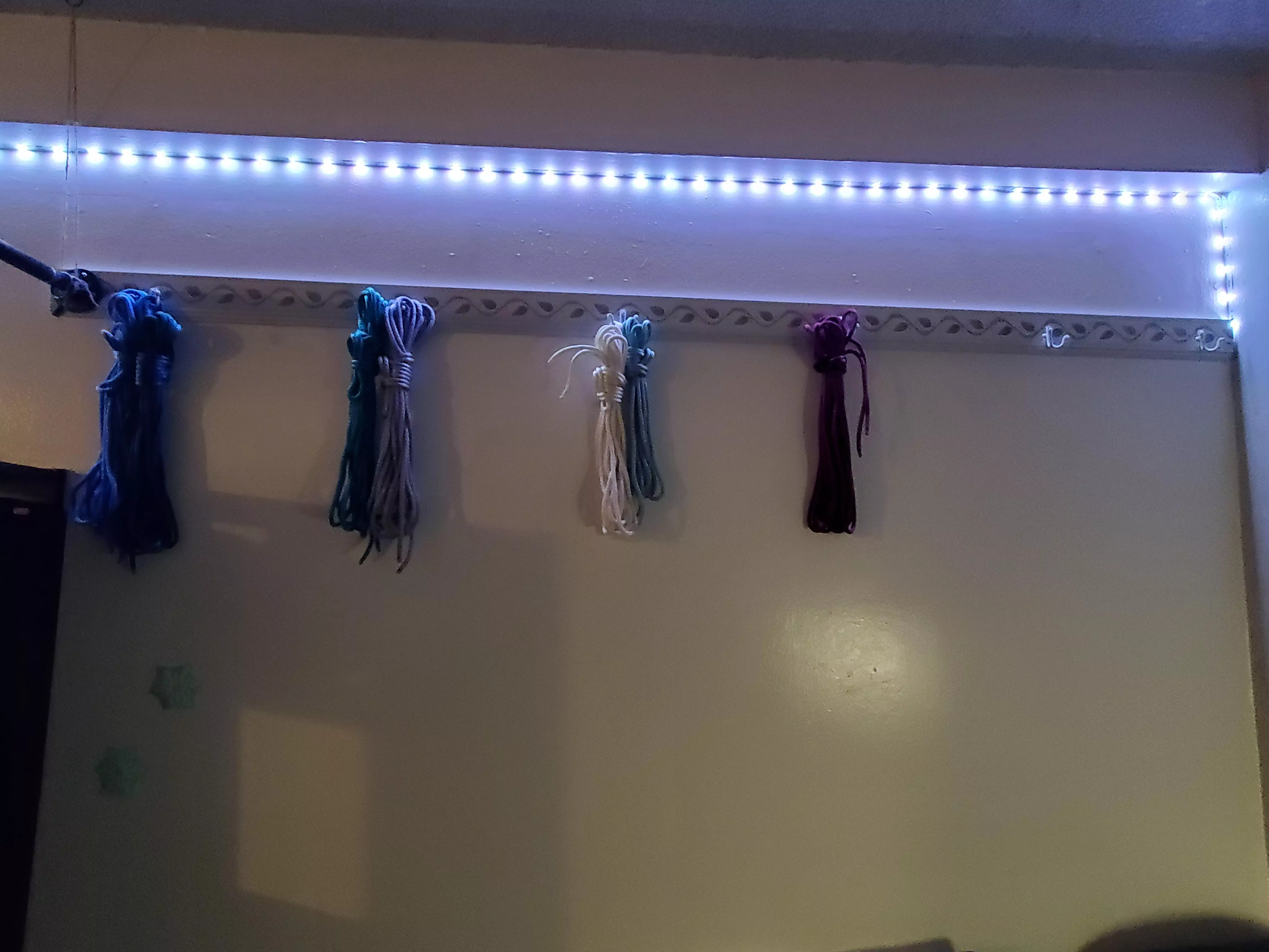 Designed and set up a way to display my rope collection 🥰