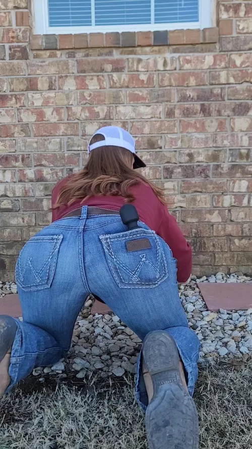 Just doing some weeding...