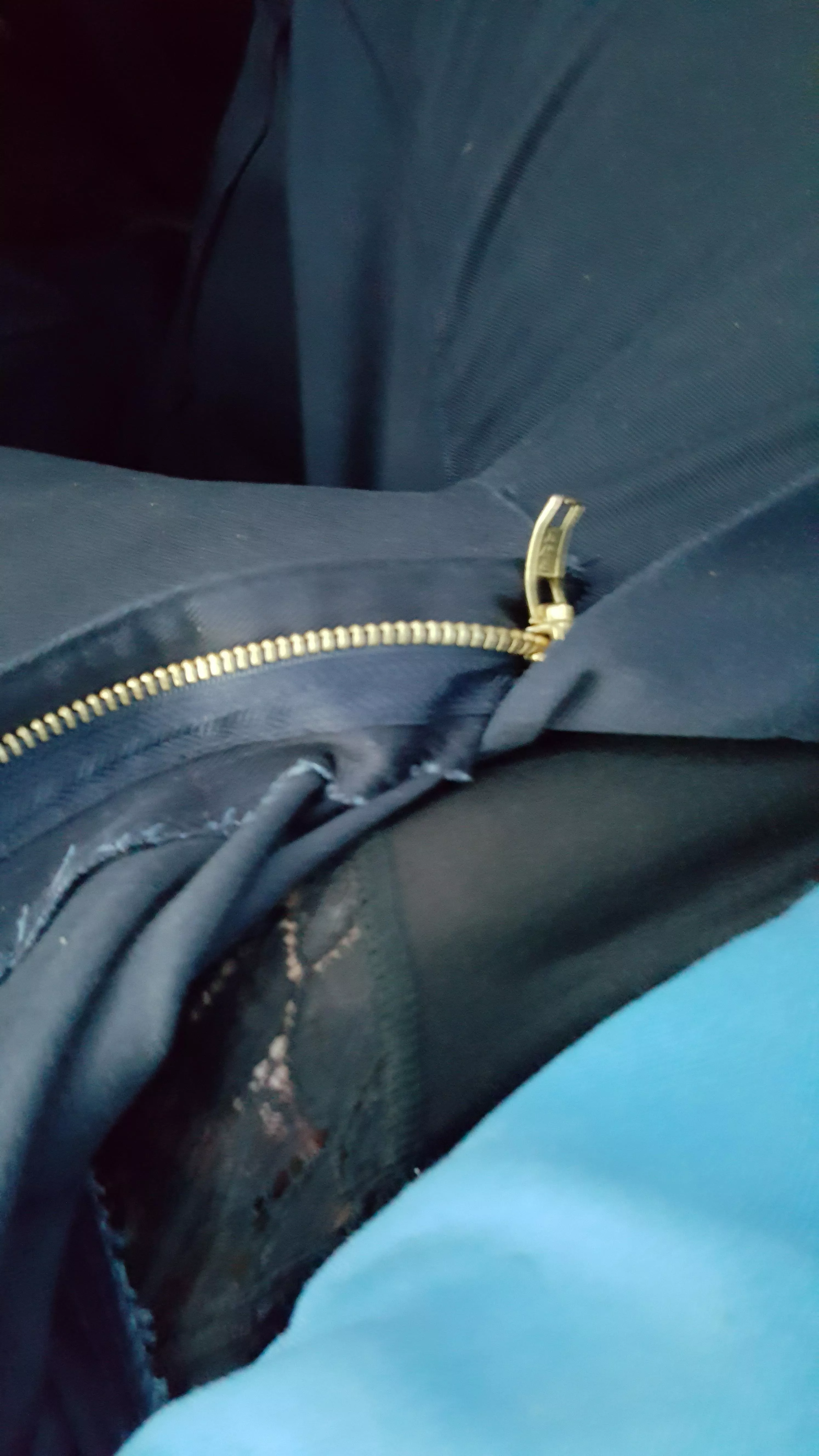 Lace panties under my workwear on site