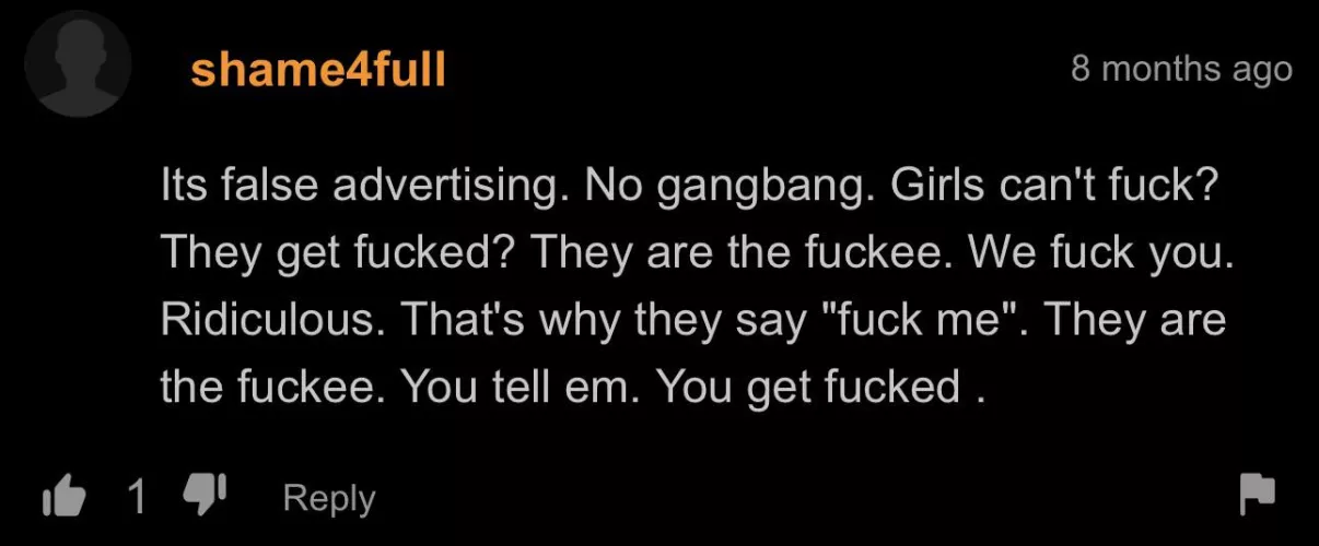 Lesbians can’t gangbang, and this guy is mad about it.