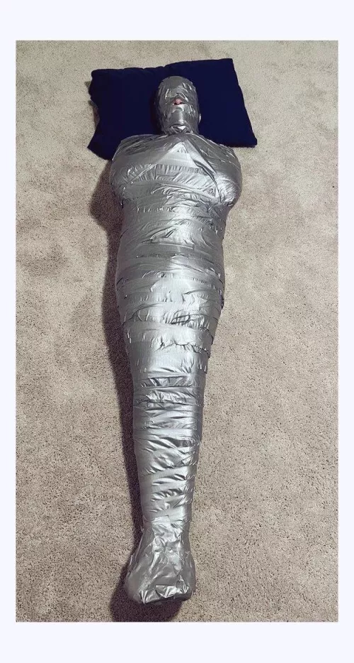 Me mummified arms crossed-style a couple days ago! It was definitely tight 😈