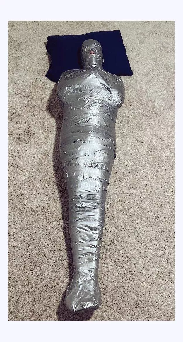 Me mummified arms crossed-style a couple days ago! It was definitely tight 😈