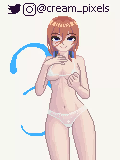 Miku Nakano with bride lingerie (Cream_Pixels) [Gotoubun No Hanayome]