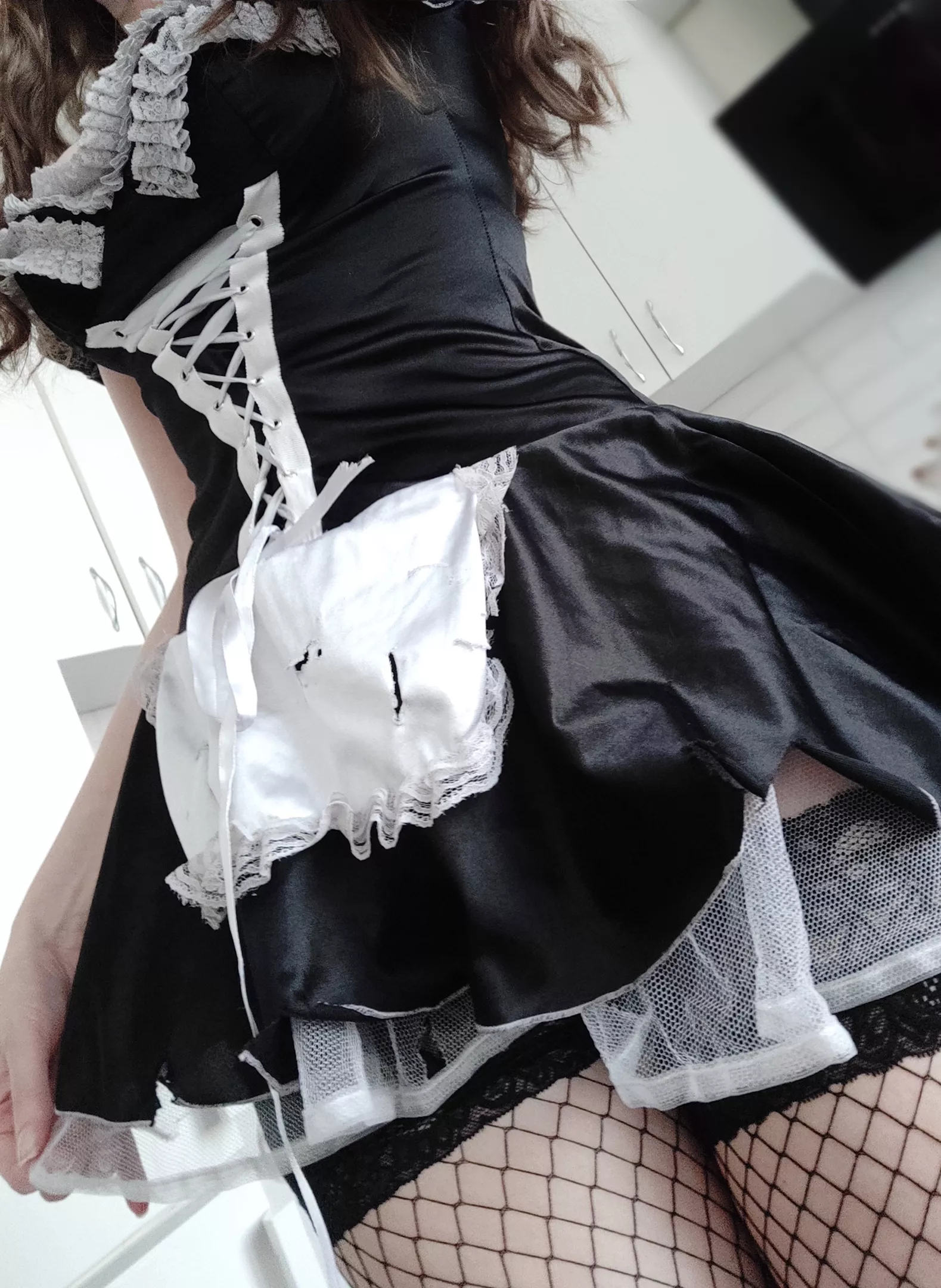 my torn dress after cleaning your room, you are such a naughty boy