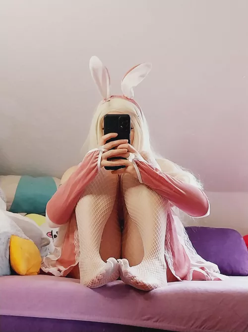 Pink cute bunny by lulu