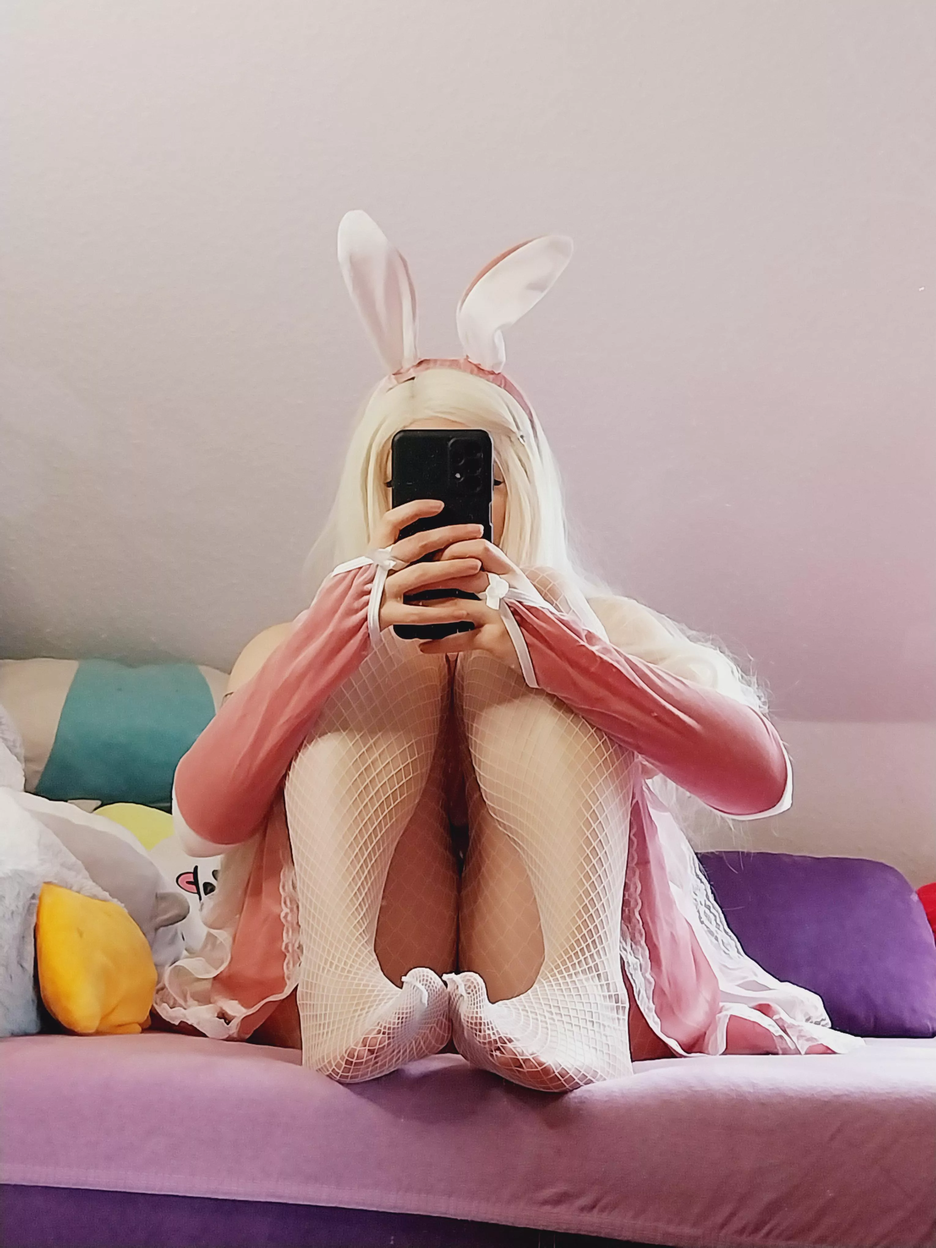 Pink cute bunny by lulu