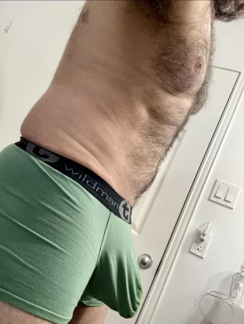 Pouch underwear sure is comfortable, but doesn’t do anything to minimize the bulge.