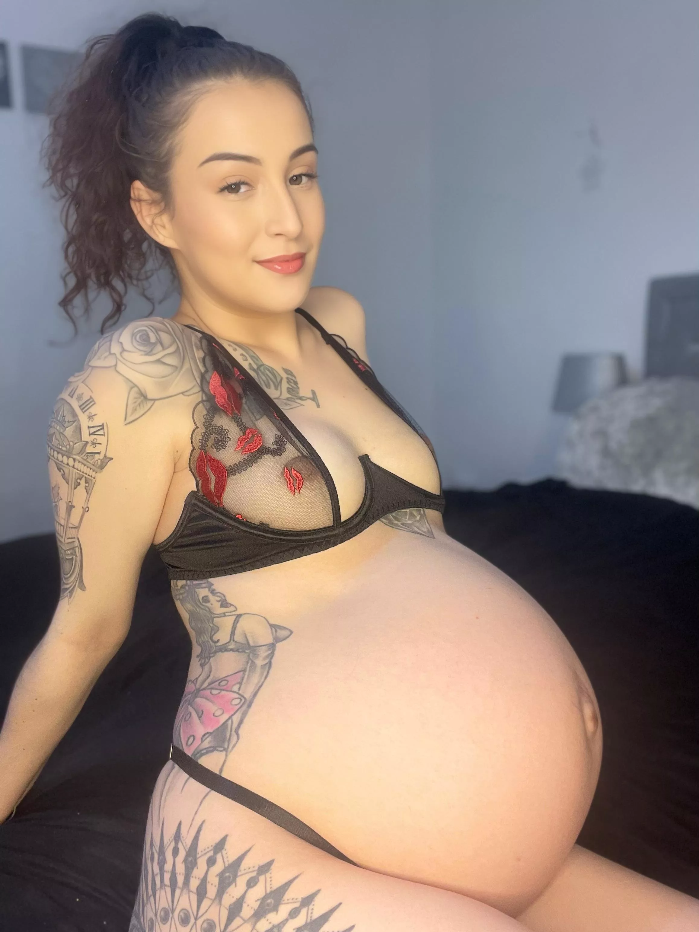 Preggo British milf