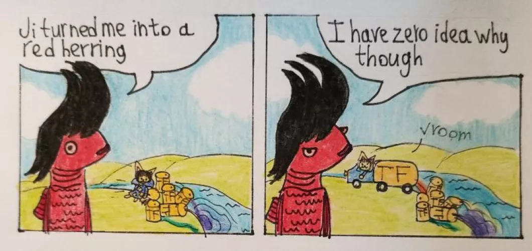 Red herring (art by me)