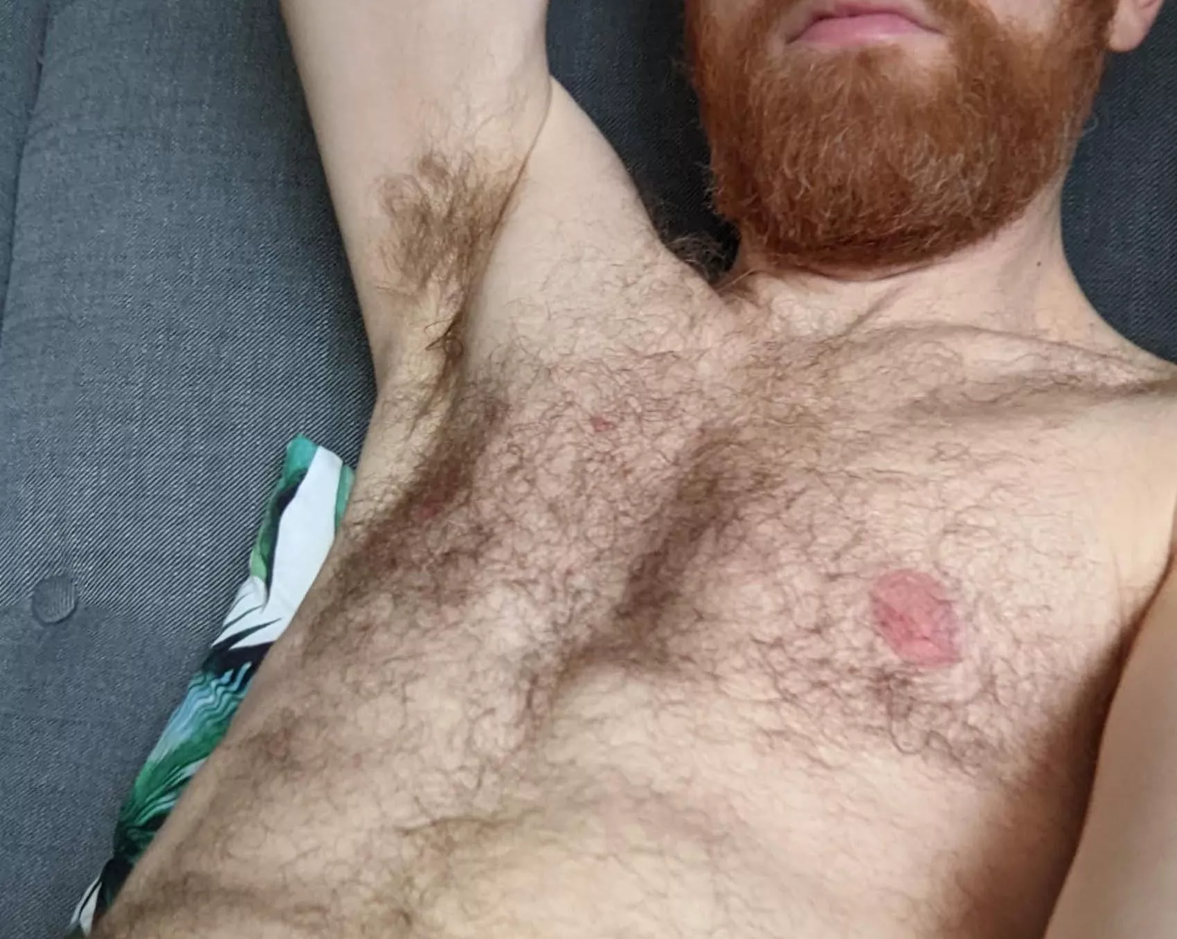 Rest your head on my hairy ginger chest
