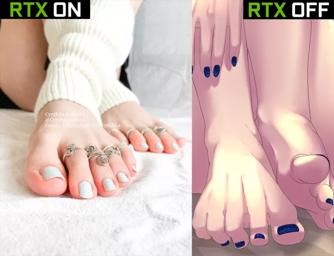 RTX On or Off? My irl feet vs my Vtuber feet ♥