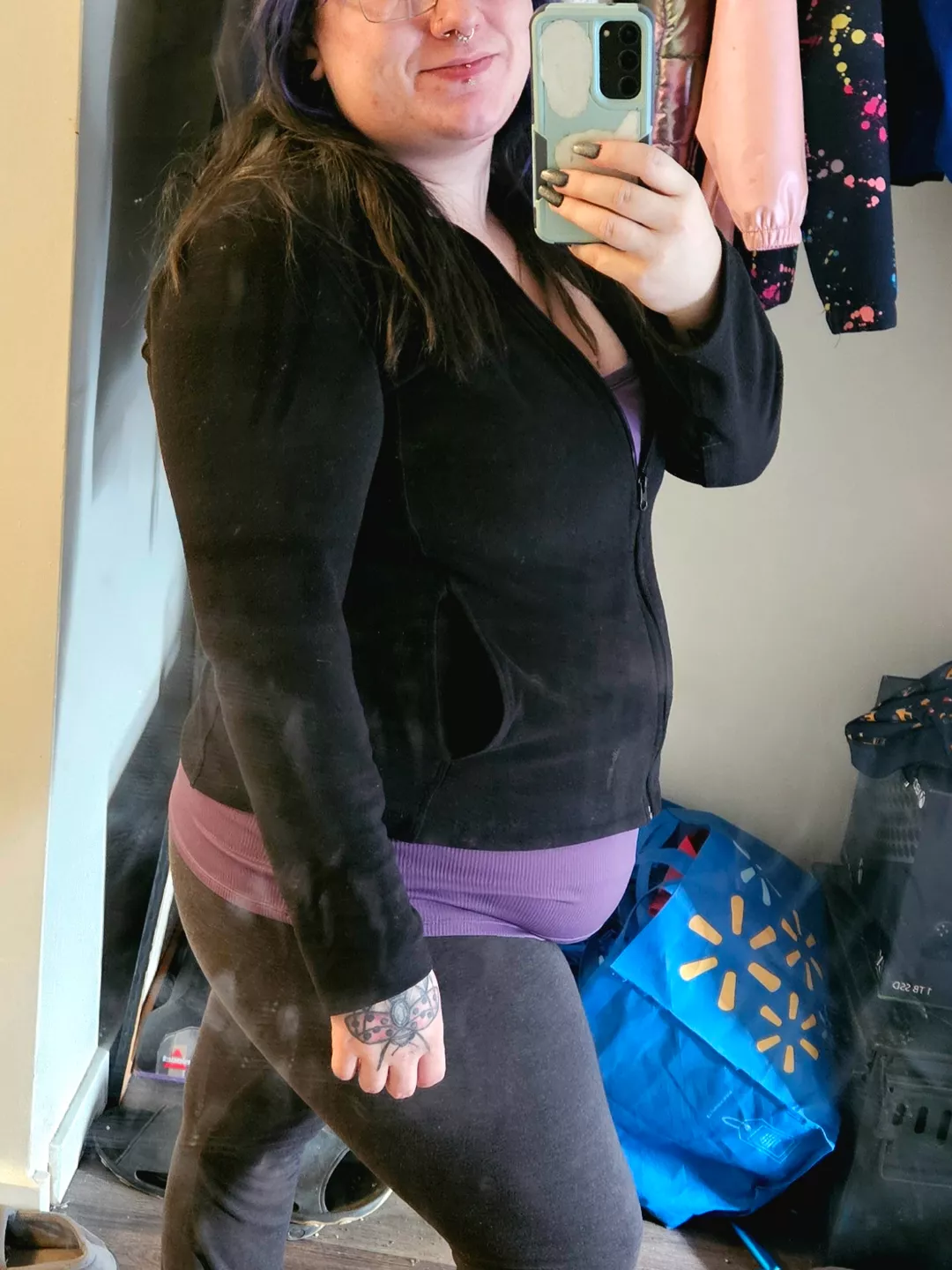 School drop-off fit 🖤