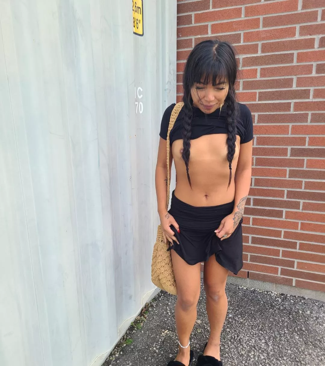 slutty asian pigtailed whore