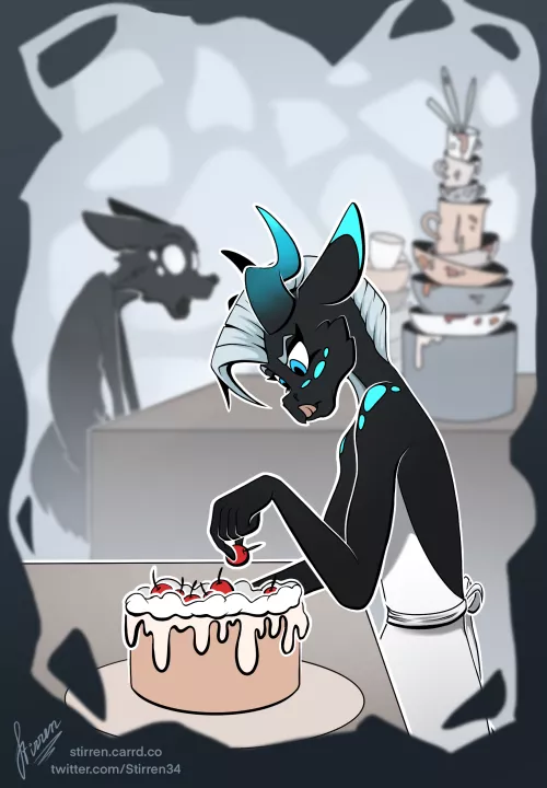 The cooking aftermath (art by me, featuring u/woon_flivver)