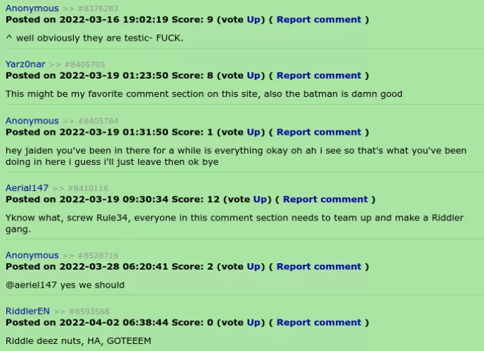 the riddler gang uniting, because someone said, 