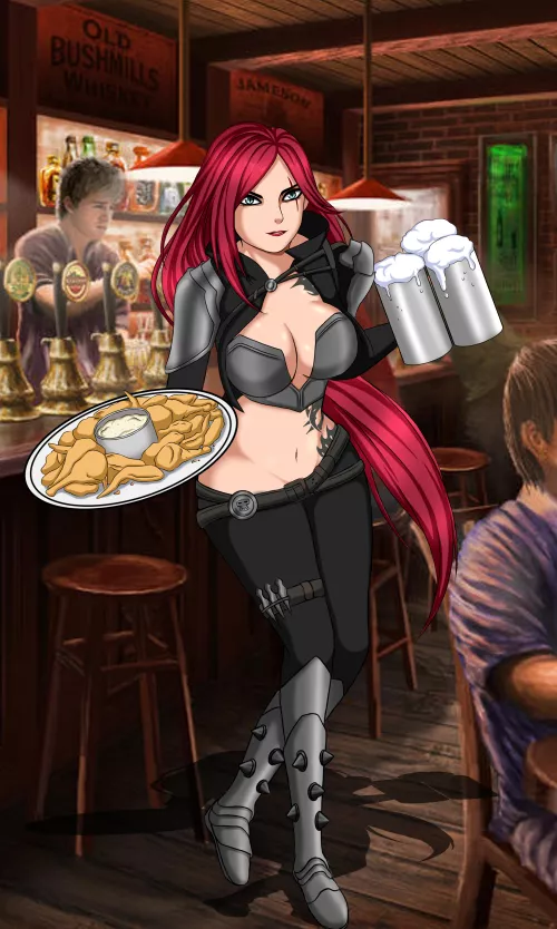 Waitress Katarina (rickyhakikal) [league of legends]