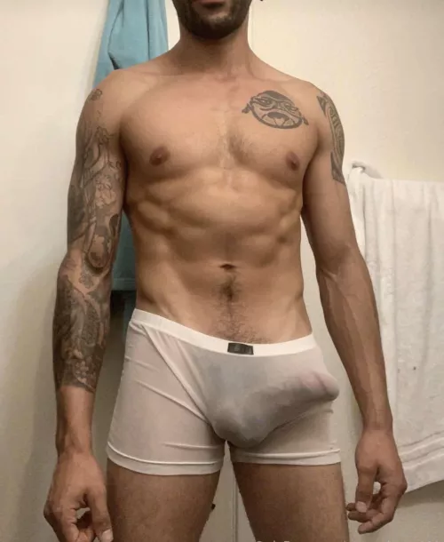 What would you rate my cock in my see through briefs? 😶