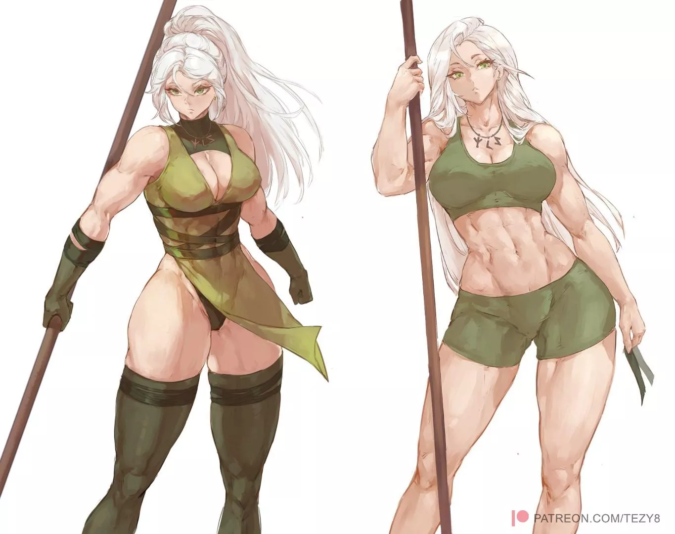 White-haired woman warrior [Original]