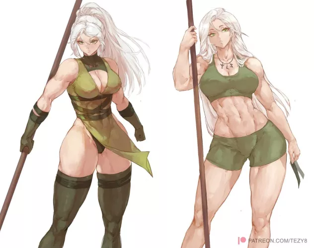 White-haired woman warrior [Original]