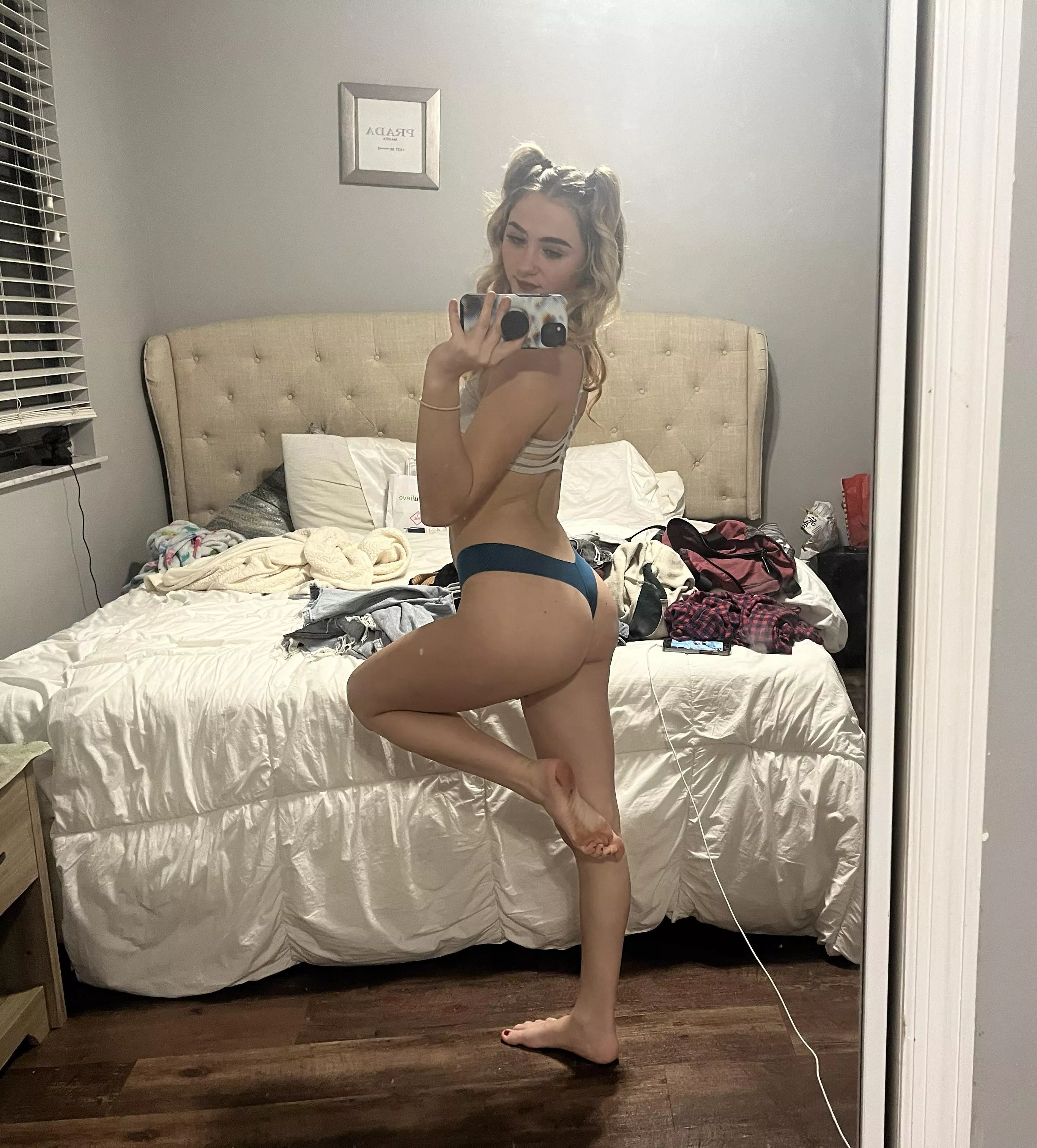 Would you lick my 🍑 or 🦶? both is better tho