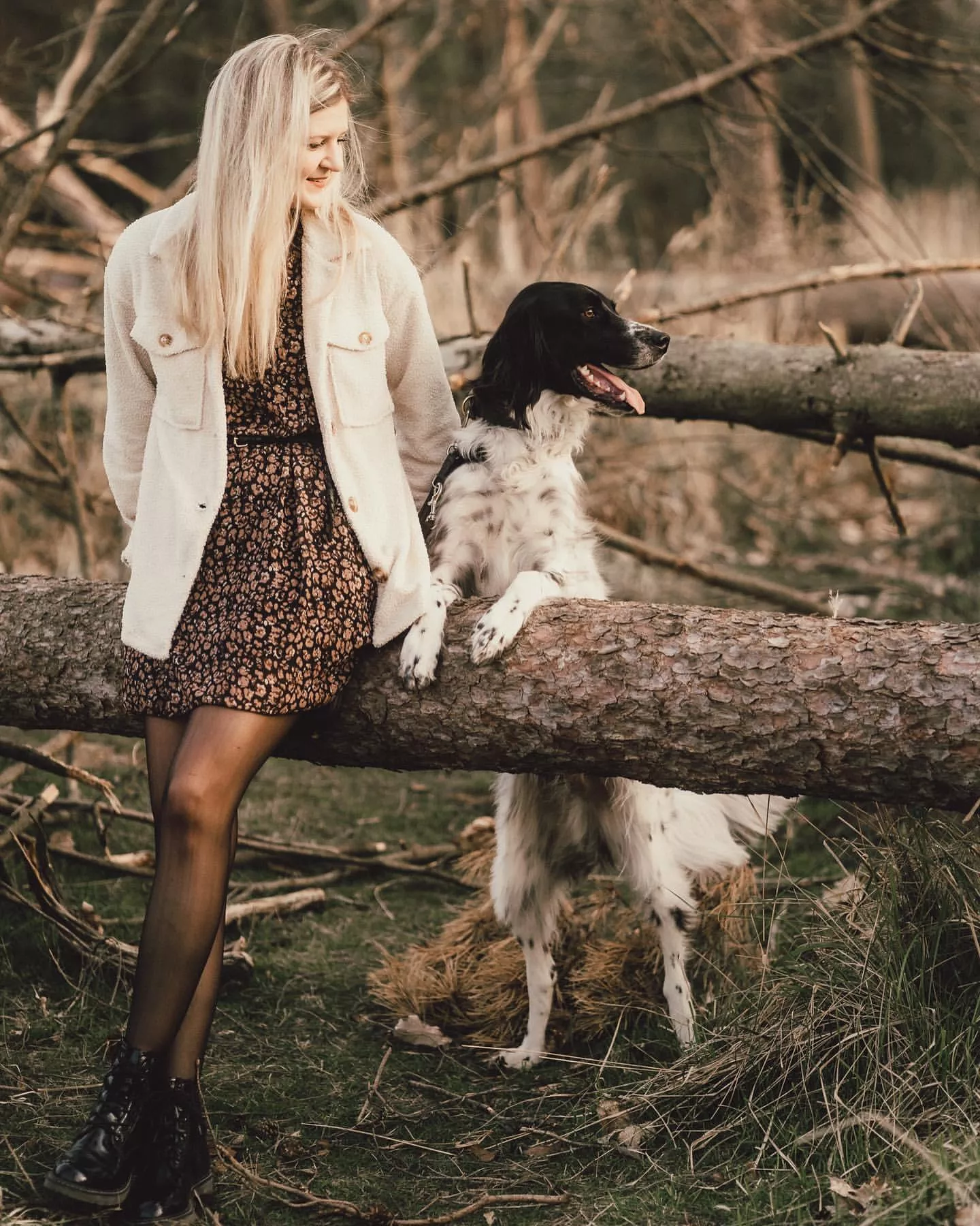 Blonde with Doggy in Panthyhose