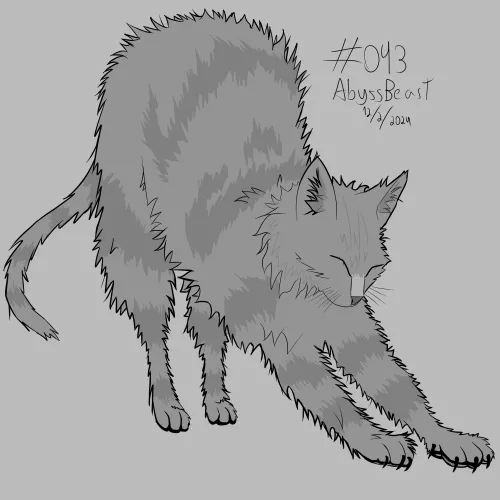 (by me) day43. A quicky one today.Have a kitty.