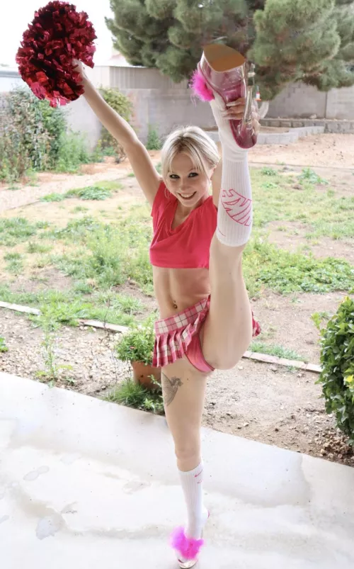 cheering in my newest mini skirt