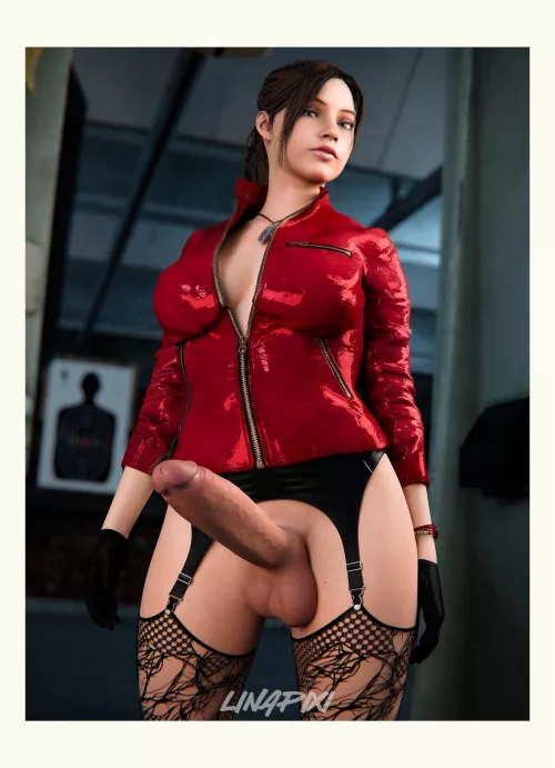 Claire In black Stockings (linapixi) [Resident Evil]