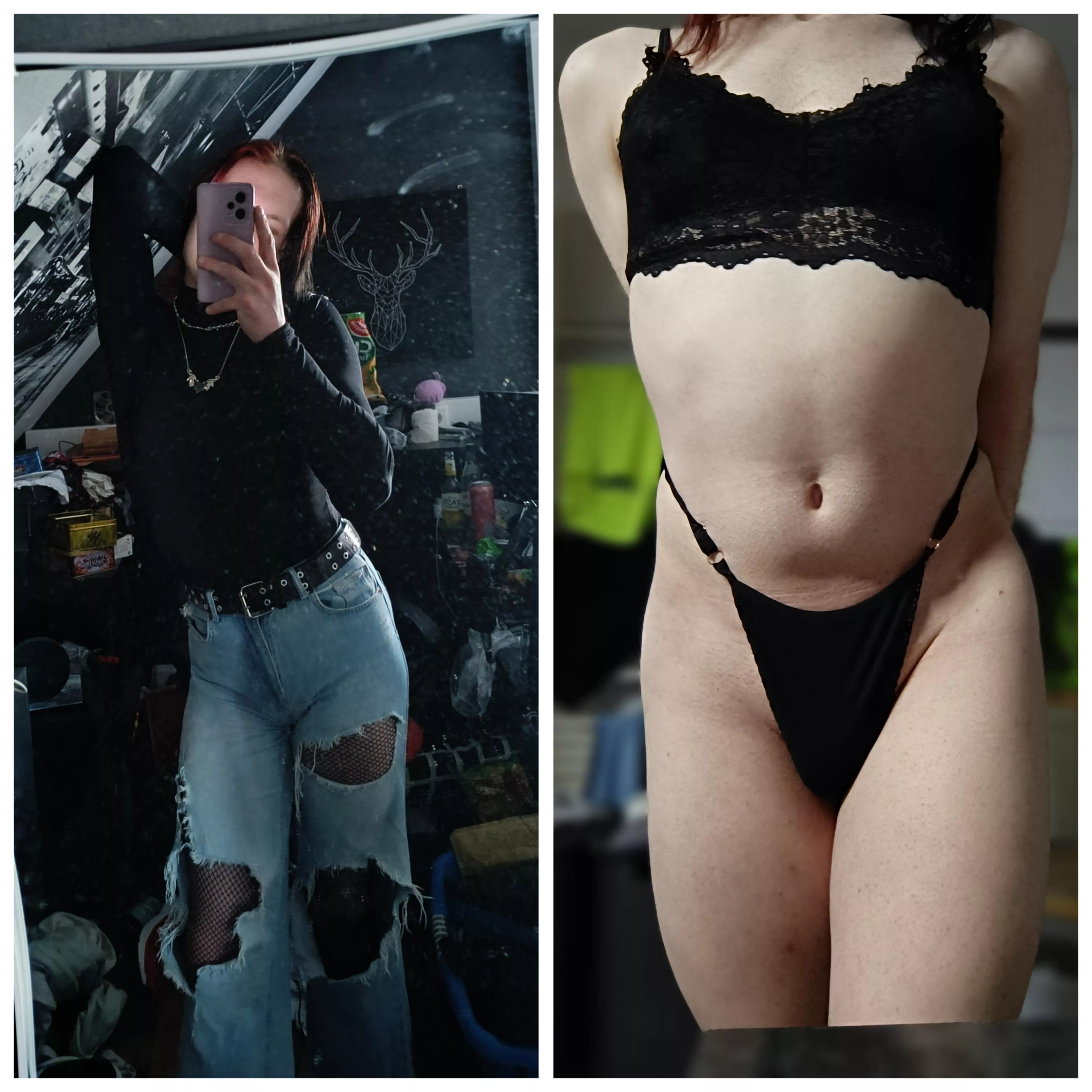 Clothes on or off?👉👈