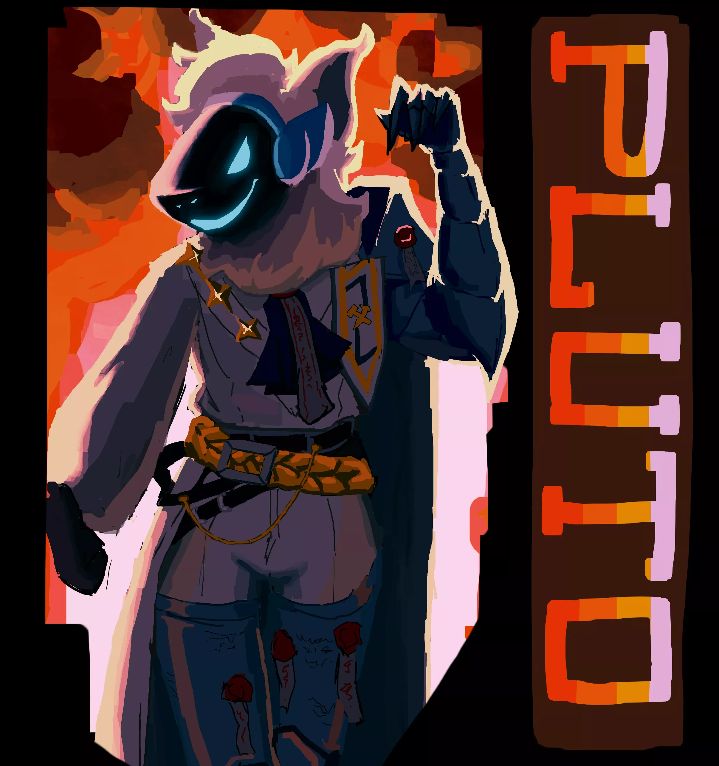 Drawing of a friend's character I made! (reference to Limbus C0rporation)