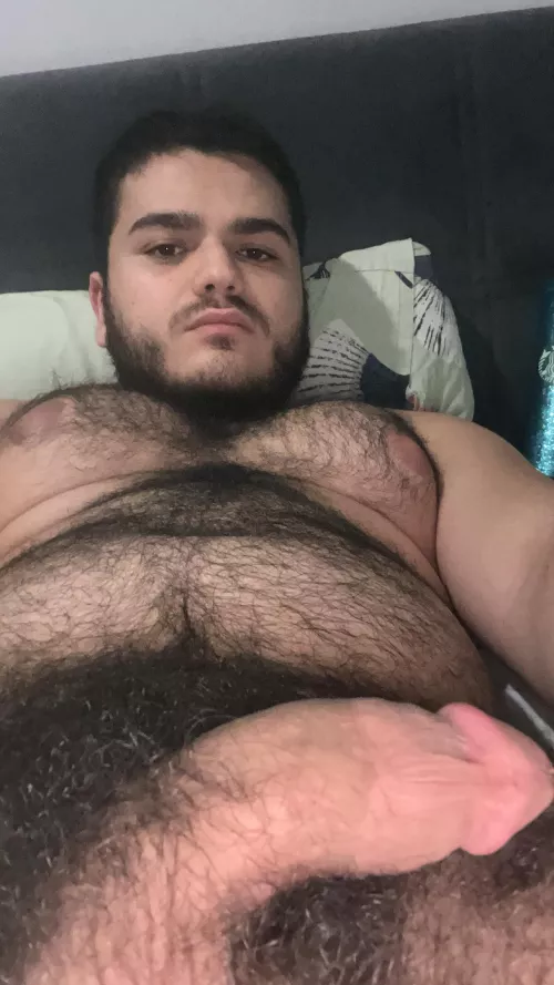 Hairy chubby arab guy