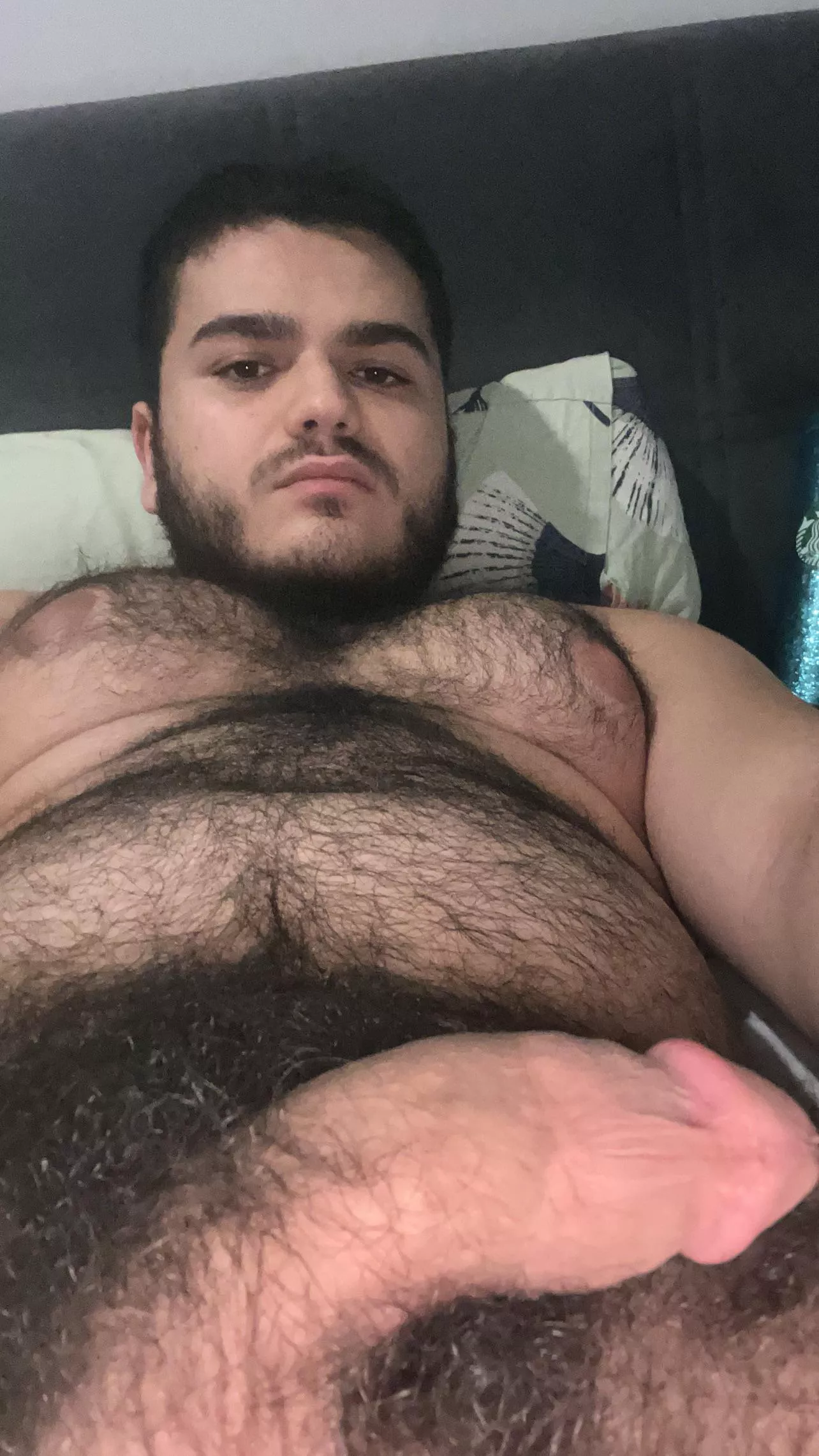 Hairy chubby arab guy