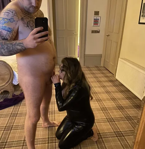 I love getting my picture taken with a cock in my mouth (fm)