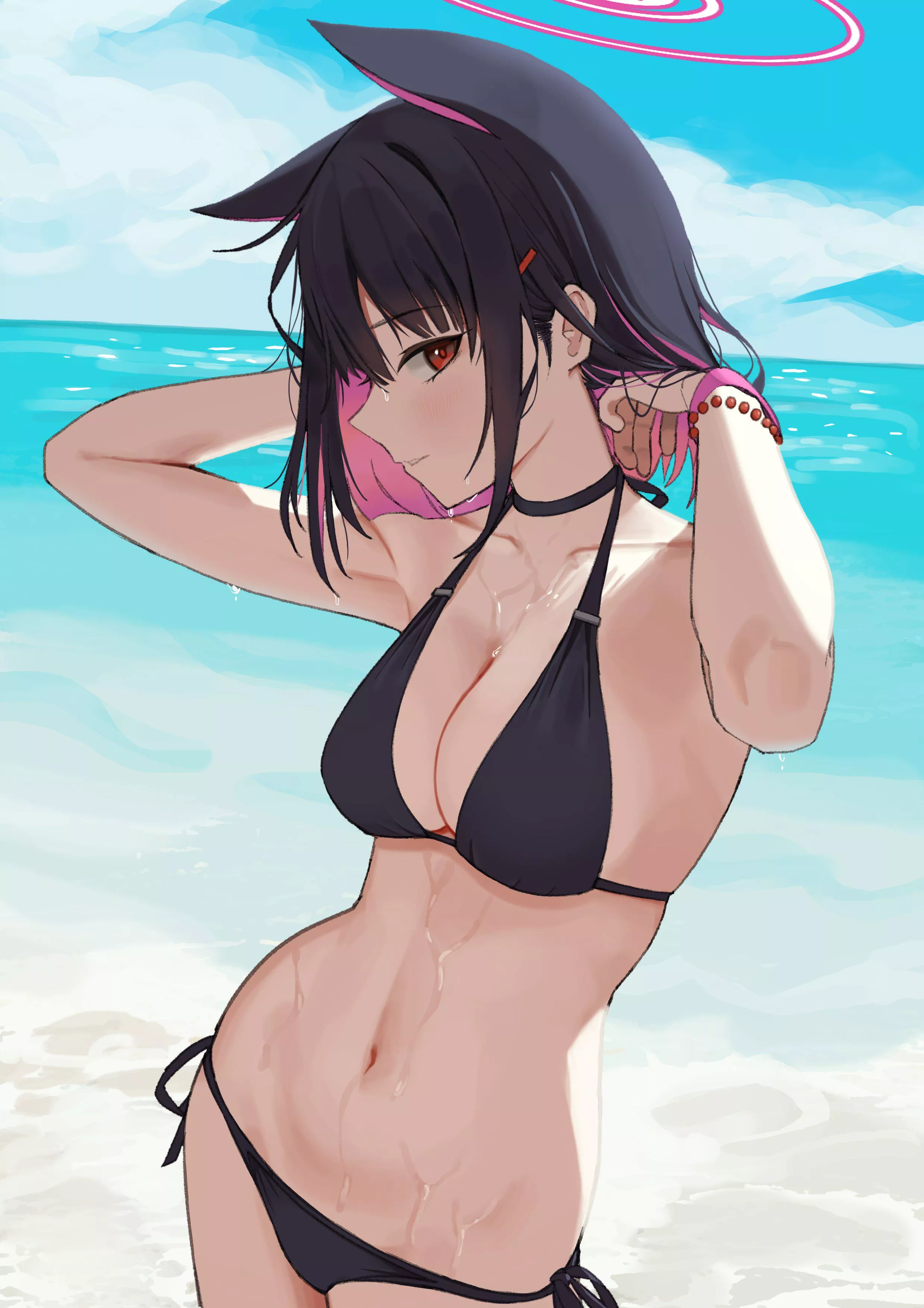 Kazusa in bikini