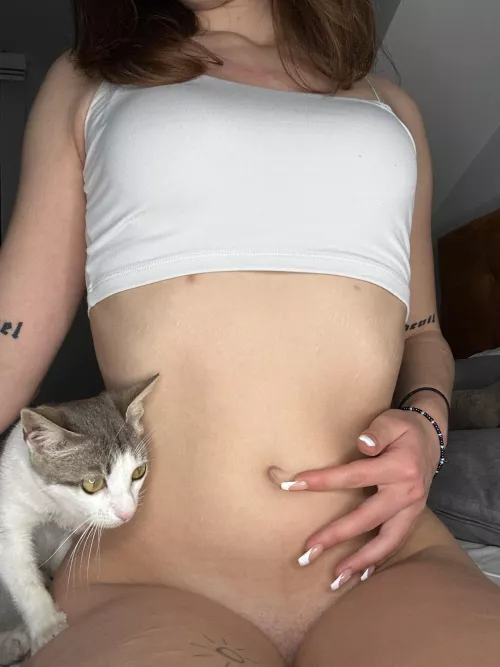 My cat doesnt like my belly button... i hope you do