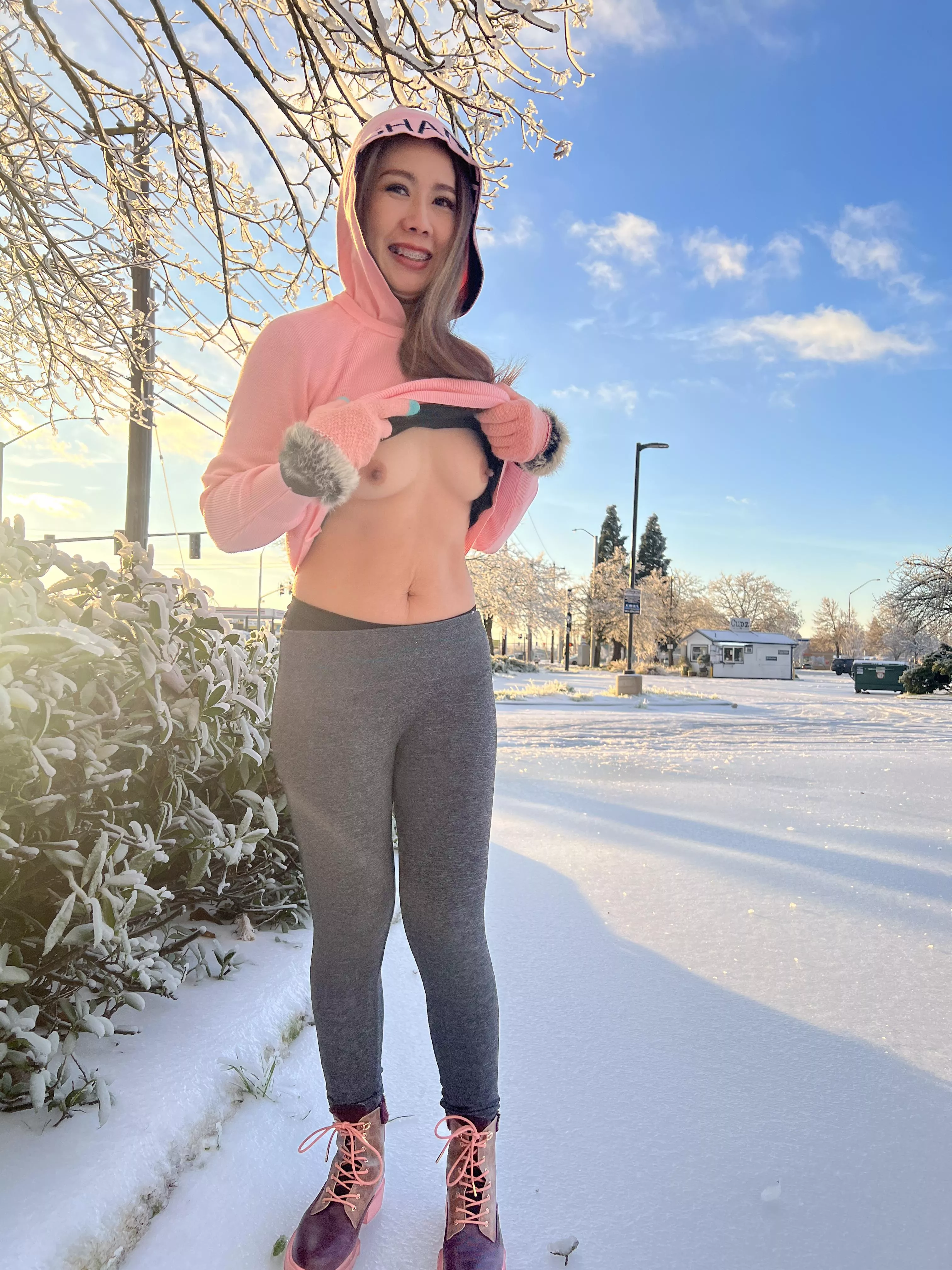 Not sure why I got shy, I'm used to being seen this way